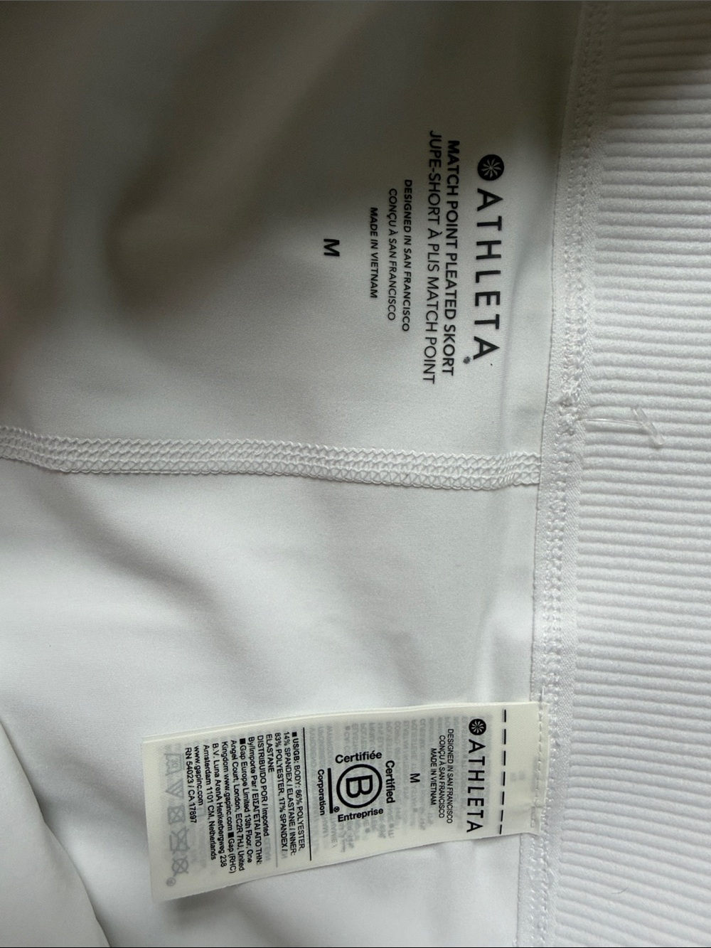 Athleta White Pleated Tennis Skort - Picture 3 of 7